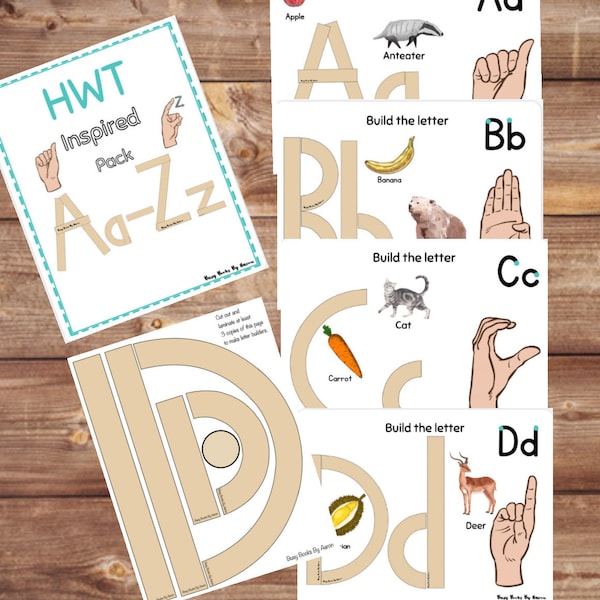 Handwriting Without Tears Inspired Activity and ASL alphabet introduction. Homeschool curriculum. Special education program. Printable PDF