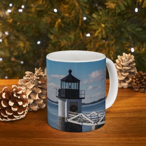 Coastal Serenity Ceramic Mug | Perfect for Beach Lovers, Coastal Decor, Gift for Friends, Home Office Mug, Morning Coffee Companion