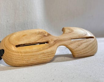 Inuit snow goggles, Yupik replica wooden goggles, Eskimo Mask