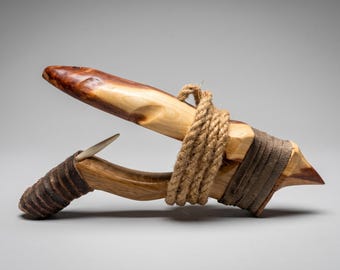 Northwest Coast Totem Halibut Hook, Fish Design Rustic Reproduction #1