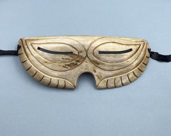 Inuit snow goggles, Yupik replica Large size goggles, Inuit Sunglasses, Eskimo Mask