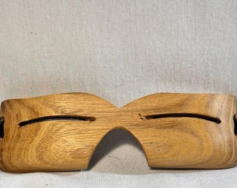 Inuit Snow Goggles in Acacia Wood, Artisan Arctic Sunglasses, Eskimo Eyewear Replica, Unique  Statement Piece