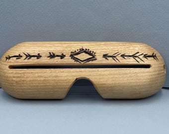 Inuit snow goggles, Yupik replica wooden goggles, Eskimo Rustic Mask with pattern