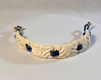Alaska Inuit Eskimo Billiken Carved Lucky Charm Pendant  Antique Inuit American Eskimo 1st People Small Painted Bracelet Charm main image 1