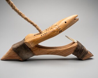 Northwest Coast Totem Halibut Hook, Fish Design Rustic Reproduction #3