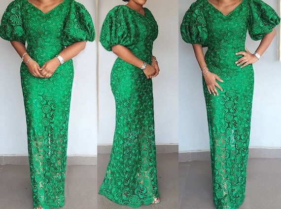 Long fitted party dress,African prom lace dress Wedding dresses Party dress Evening dress African clothing for women African dress