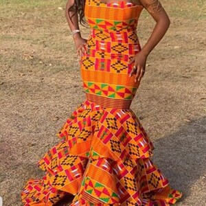 kente mermaid dress