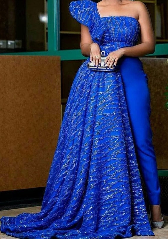 blue wedding jumpsuit