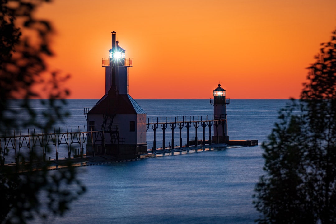 Saint Joseph, Michigan Lighthouse in the Afterglow Professional Photography, Michigan Travel
