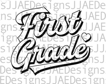 Erste Klasse svg | 1.Grad svg | 1.klasse Lehrer svg | zurück zu Schule svg | Lehrer Shirt für die erste Klasse, svg, eps, dxf, pdf, png, jpg