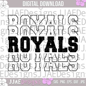 Royals svg, school sports team shirt svg, school mascot svg, royals school svg, royals shirt svg, eps, dxf, png, jpg, royals cut file
