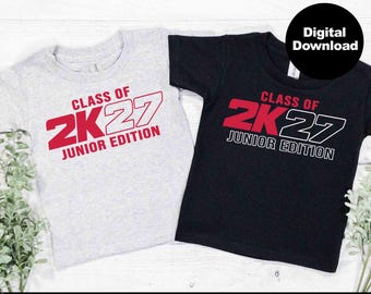 Junior svg, 2027 SVG, class of 2027 SVG PNG, junior class shirt svg, high school shirt cut file, high school svg eps jpg dxf png cut file
