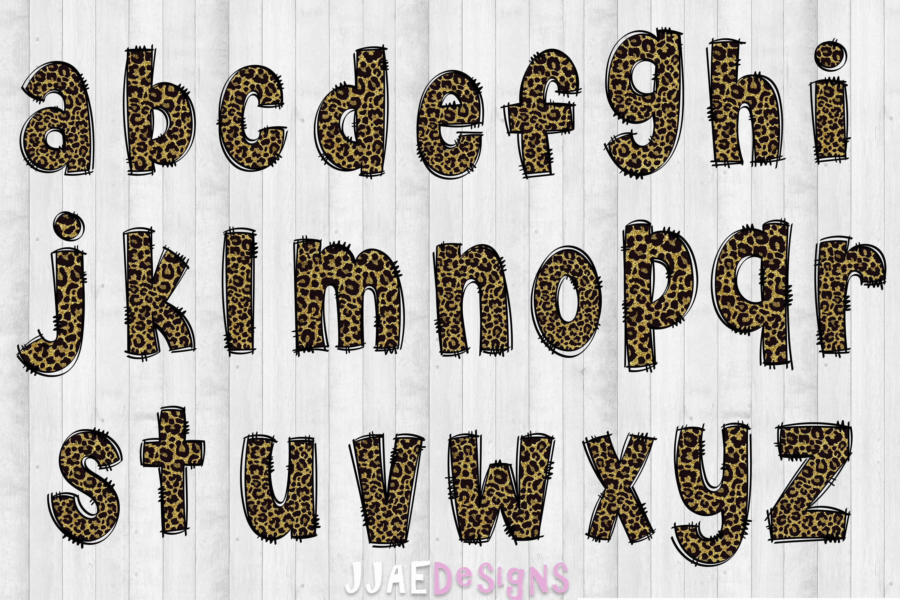 Gold Leopard PNG Letters, Sublimation Alphabet Bundle, Bulletin Board ...