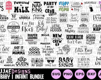 Baby svg, Baby SVG Bundle, Newborn SVG Bundle, Infant svg Bundle, Cute Baby Saying svg, Funny Baby svg, Baby Girl, Baby Boy, Baby Shower SVG