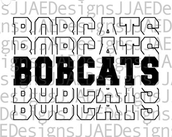 Bobcats svg, school sports team shirt svg, school mascot svg, bobcats school svg, bobcats shirt svg, eps, dxf, png, jpg, cut file