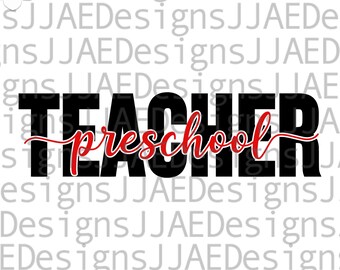 Preschool Teacher Svg, Teacher Life Svg, PreK Teacher Svg, Back to School svg, Preschool Teacher Shirt svg, png, eps, dxf, pdf, cut file