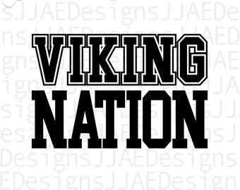 Viking Nation svg, school sports team shirt svg, school mascot svg, vikings school svg, vikings shirt svg, eps, dxf, png, jpg, cut file