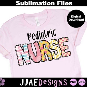 Enfermera pediátrica PNG, camiseta de enfermera pediátrica PNG, garabato de enfermera pediátrica, enfermería PNG, vida de enfermera PNG para sublimación, atención médica PNG, jpg imagen 1