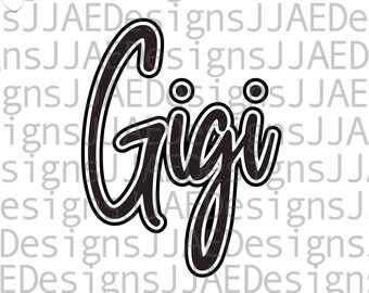 Gigi SVG, Gigi camisa SVG, abuela SVG, abuela camisa SVG, dxf, png, eps, archivo SVG para Cricut, archivo de corte para silueta y Cricut