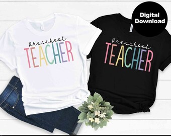 Preschool Teacher Svg, Teacher Life Svg, PreK Teacher Svg, Back to School svg, Preschool Teacher Shirt svg, png, eps, dxf, pdf, cut file