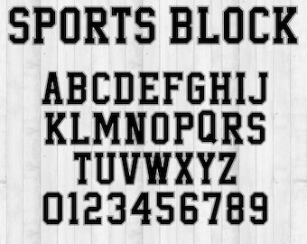Varsity Schriftform SVG, Blockschriftart SVG, College-Schriftart, Universitätsschriftart, Varsity-Buchstaben, Sportschrift SVG, Varsity-Buchstaben, Sportschrift PNG, SVG
