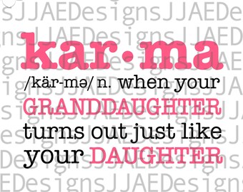 Karma SVG, abuela SVG, nieta SVG, abuela SVG, vida de abuela SVG, Día de la Madre SVG, dxf, png, eps, descarga instantánea, archivo de corte
