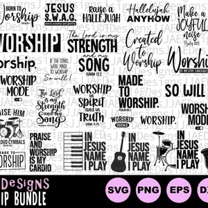 Aanbidding svg bundel, christelijke svg, aanbidding svg, christelijke svg bundel, lofprijs en aanbidding shirt svg png eps dxf jpg pdf, svg-bestand voor de cricut