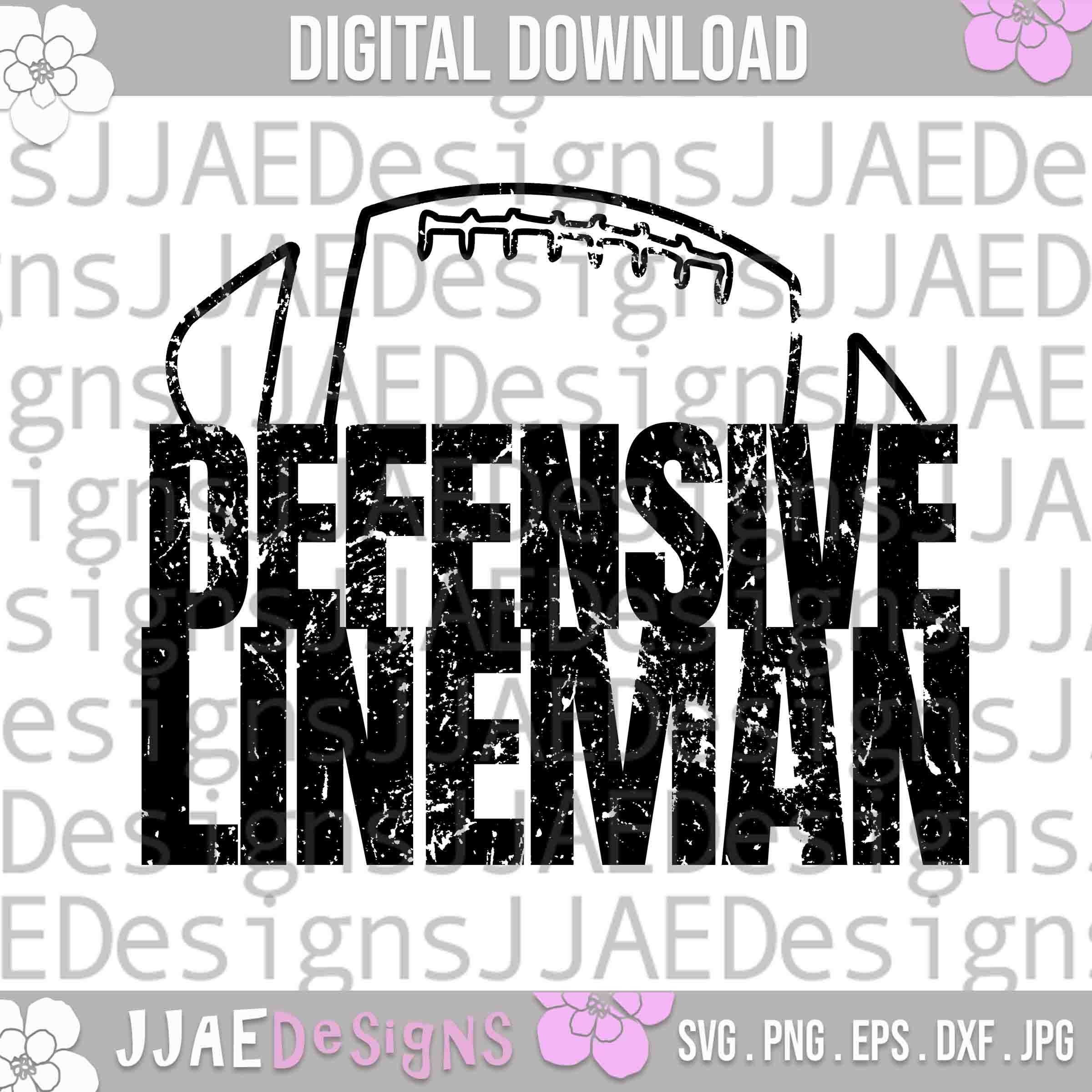 Defensive Lineman Svg Football Svg Football Shirt Svg Etsy