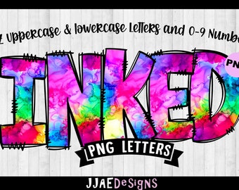 Rainbow Ink Watercolor PNG Letters, Doodle Sublimation Alphabet Bundle, rainbow png, Alphabet Doodle, Doodle Letters, bulletin board letters