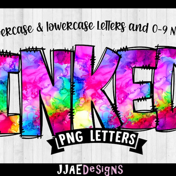 Rainbow Ink Watercolor PNG Letters, Doodle Sublimation Alphabet Bundle, rainbow png, Alphabet Doodle, Doodle Letters, bulletin board letters