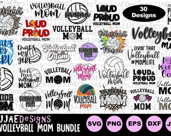 Volleyball mom bundle |  volleyball mom svg png | volleyball mom sublimation| | volleyball mom svg cut file for cricut and silhouette