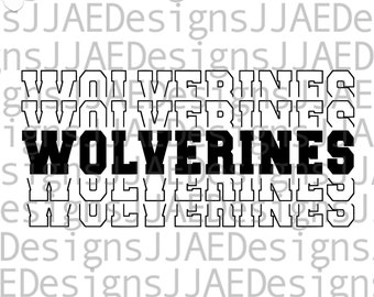 Wolverines svg, school sports team shirt svg, school mascot svg, wolverines school svg, wolverines shirt svg, eps, dxf, png, jpg, cut file