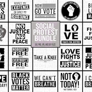 Social Protest svg bundle | social justice svg | protest shirt svg | african american svg |eps, svg, dxf, png, jpg | INSTANT DOWNLOAD