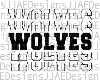 Wolves svg, school spirit shirts svg, school mascot svg, wolves school team mascot svg, wolves teacher shirt svg, eps, dxf, png, jpg, vinyl