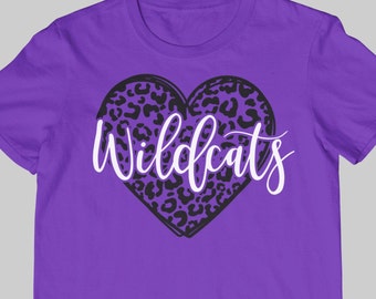 Wildcats svg, school sports team shirt svg, school mascot svg, wildcat school svg, wildcat shirt svg, eps, dxf, png, jpg, cut file