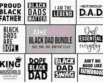 Black Dad Bundle svg | Fathers Day svg | gift for dad | black dad svg | african american dad | eps, svg, dxf, png, jpg | INSTANT DOWNLOAD