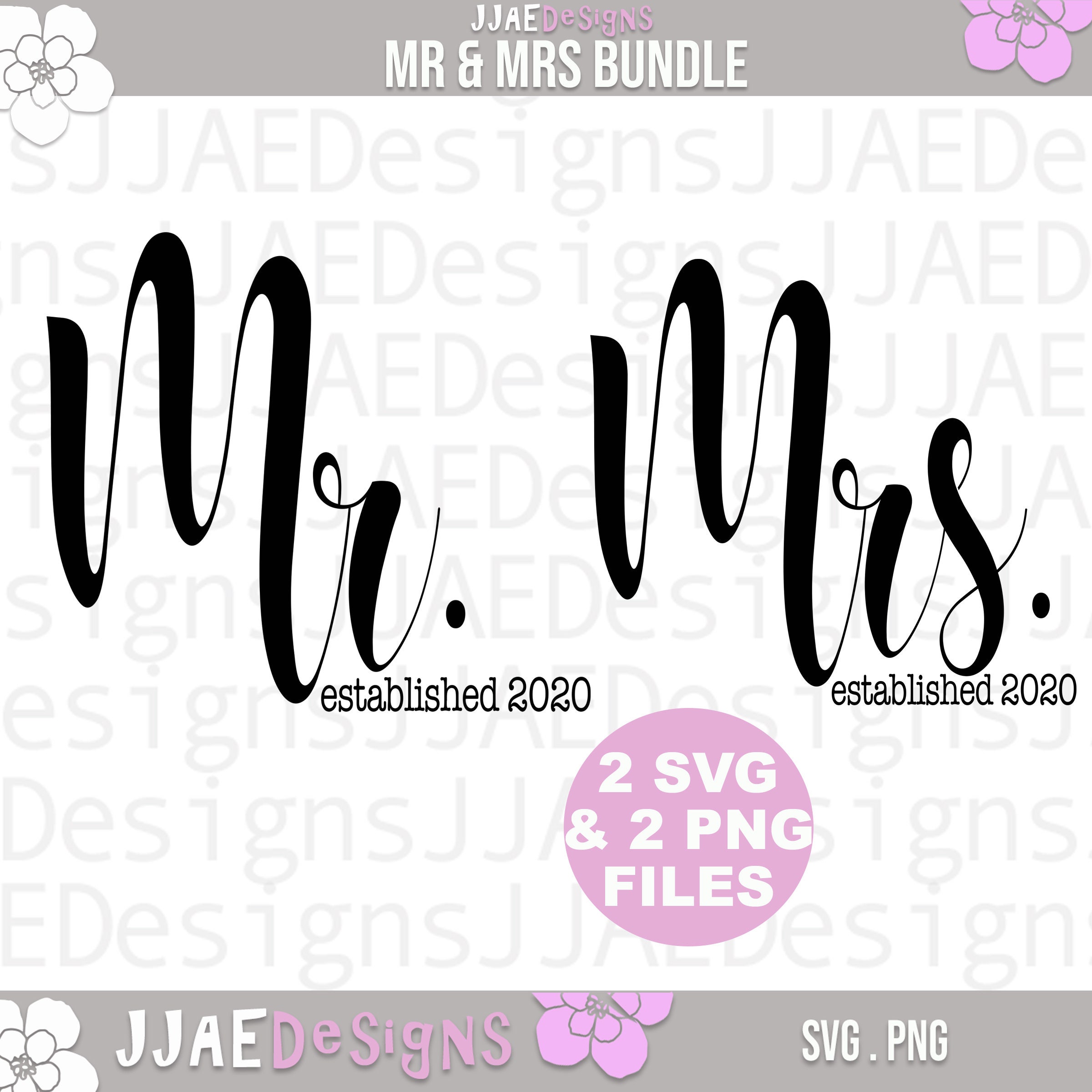 Mr and Mrs Svg Wedding Svg Just married Svg Bride Svg | Etsy