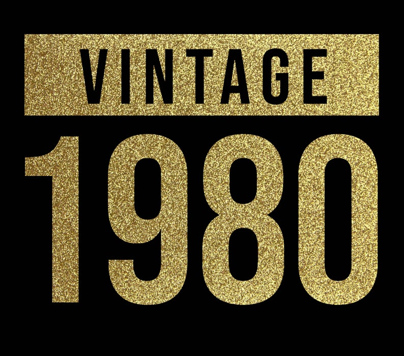 Download 1980 Birthday SVG Vintage 1980 SVG Clipart Vintage 1980 | Etsy