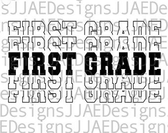 Erste Klasse svg | 1.Grad svg | 1.klasse Lehrer svg | zurück zu Schule svg | Lehrer Shirt für die erste Klasse, svg, eps, dxf, pdf, png, jpg