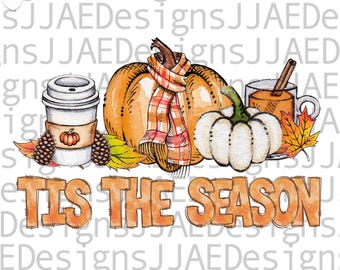 Tis säsongen PNG pumpa latte blad Hej pumpa höstvibbar kaffe Kärlek Thanksgiving familj sublimeringsdesign png
