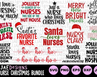 Christmas Jolly Nurse Ready to Press Sublimation Transfer, Ready