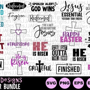 Paquete SVG de Pascua / Svg de Pascua / Archivo de corte Svg de Pascua / Archivo de corte Svg para Cricut / Svg de Resurrección de Pascua / Svg cristiano, png eps dxf jpg