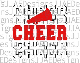 Cheerleader svg, Cheer svg, Cheerleading svg, Cheer shirt svg, eps, dxf, pdf, png, jpg, cheer cut file for Silhouette Cricut, Digital File