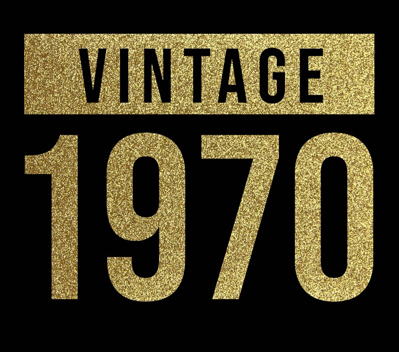 Download 1970 Birthday SVG Vintage 1970 SVG Clipart Vintage 1970 | Etsy