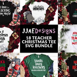 Christmas Teacher svg Bundle, Teacher SVG, Christmas Teacher svg, Teacher Christmas Cut File for Cricut Silhouette, svg, dxf, png, eps, jpg image 2