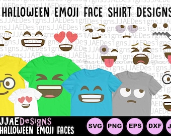 Halloween Shirt svg, emoji face shirt, Face Shirt svg, Halloween Family Tshirt, emoji Face Shirt svg, png, dxf, eps, pdf Halloween Party Tee