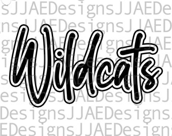 Wildkatzen svg, Schulsportteam-Shirt svg, Schulmaskottchen svg, Wildkatzenschule svg, Wildkatzen-Shirt svg, eps, dxf, png, jpg, cut-Datei