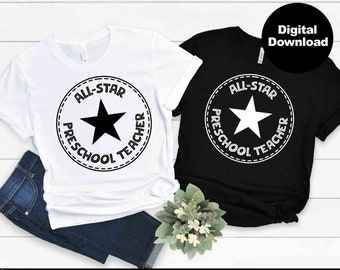 Preschool Teacher Svg, Teacher Life Svg, PreK Teacher Svg, Back to School svg, Preschool Teacher Shirt svg, png, eps, dxf, pdf, cut file