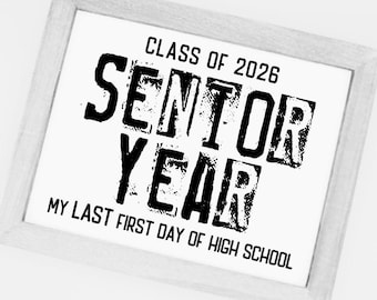 First day of Senior Year, 2026 SVG, Class of 2026 svg, Back to School SVG, Last first day SVG, Senior 2026 high school shirt cut file
