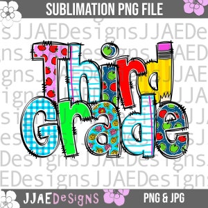 Third grade png | 3rd Grade png | back to school png | 3rd grade sublimation school life png jpg, third grade teacher png INSTANT DOWNLOAD